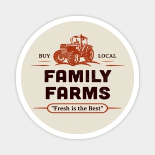 Buy Local Market Tractor Farmers Small Family Farms Retro Magnet